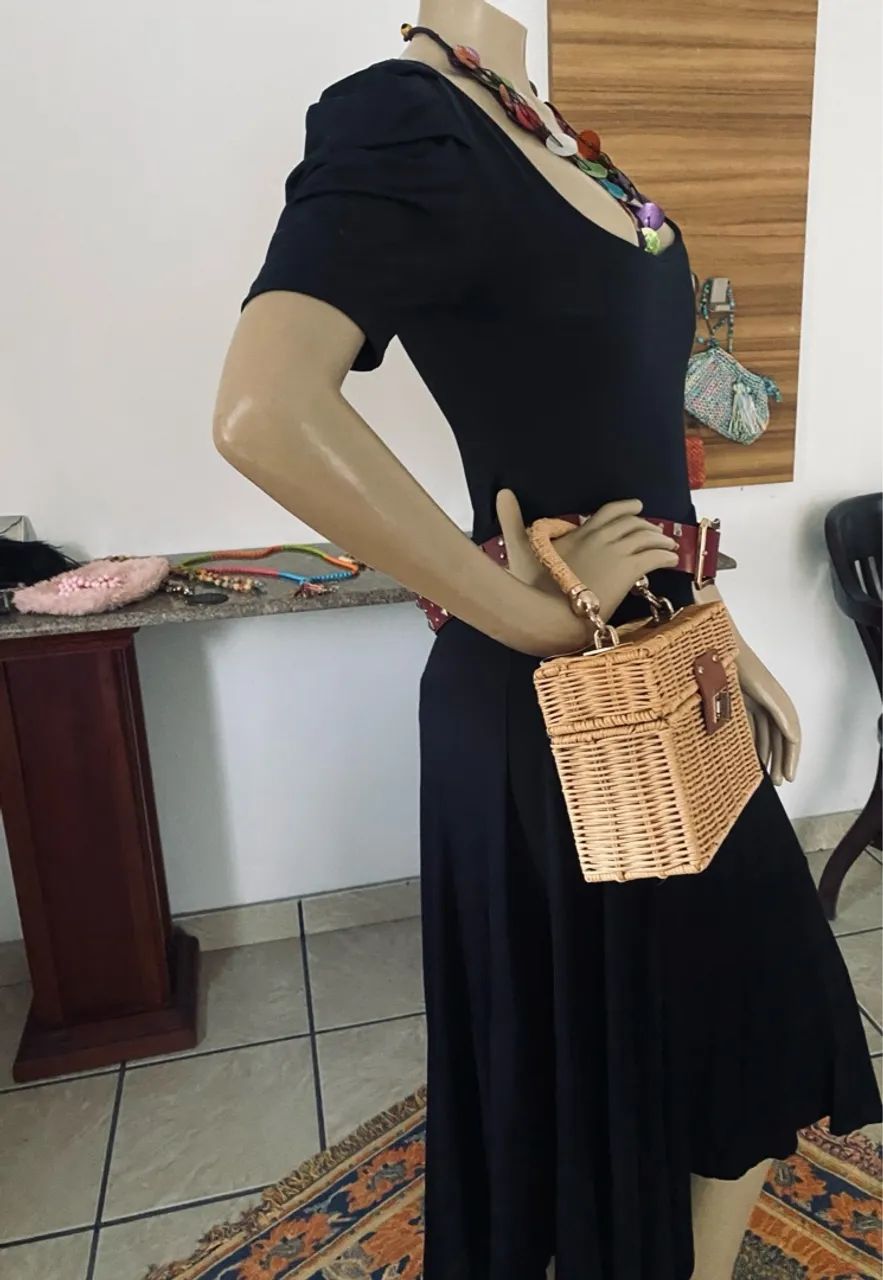 Linda Bolsa de Palha Zara - Foto 2