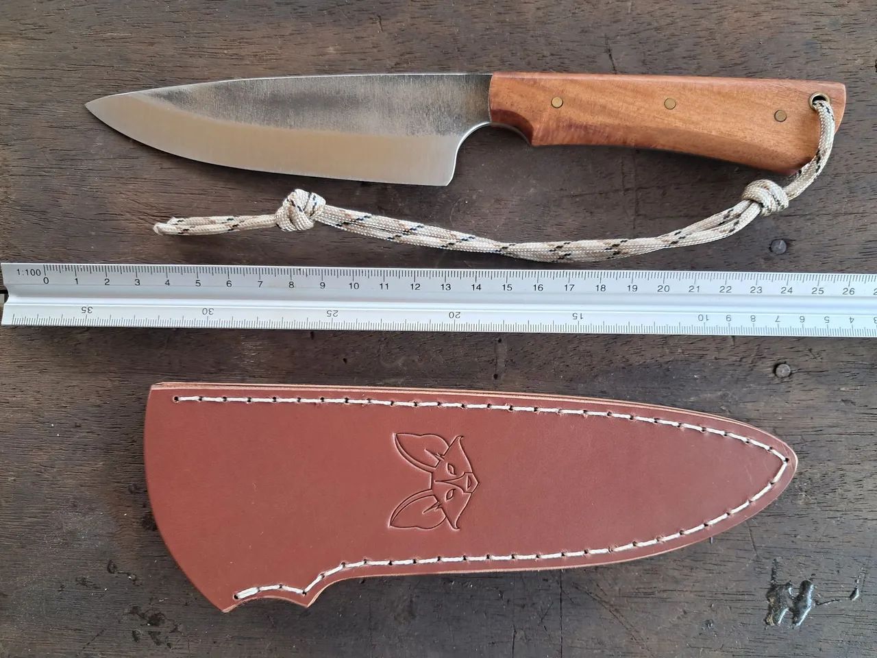 Faca Artesanal Utilitária em Aço Inox Importado 1.4116 cabo em Jatobá - Foto 2