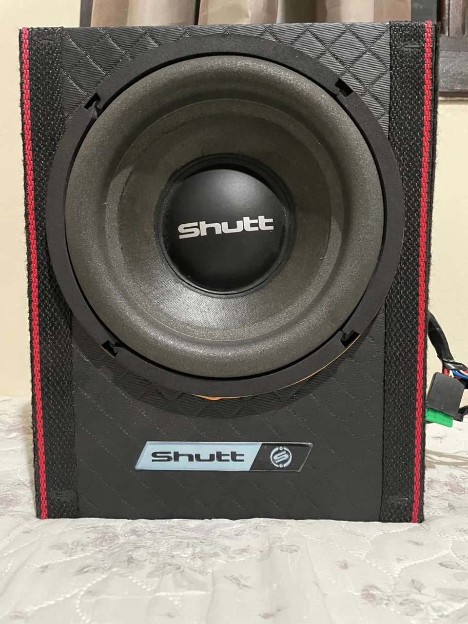 Caixa Shutt Ultra Slim Amplificada 500w Subwoofer 8 Pol Led