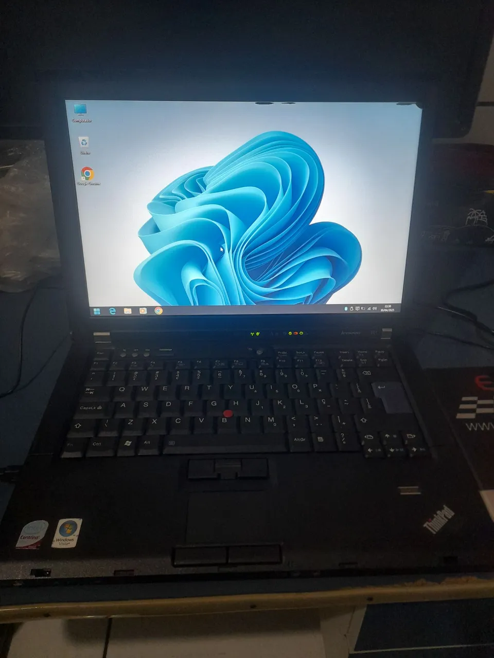 Notebook Lenovo ThinkPad T61, Win 10, 2gb, 128ssd, wi-fi, bluetooth, dvd, carregador