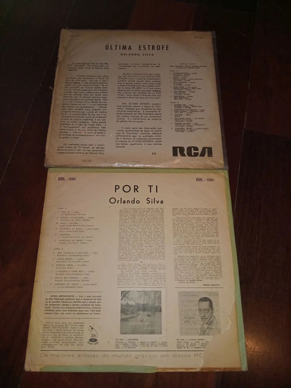 Lps de Orlando Silva - Ultima Estrofe e Por Ti - Foto 2