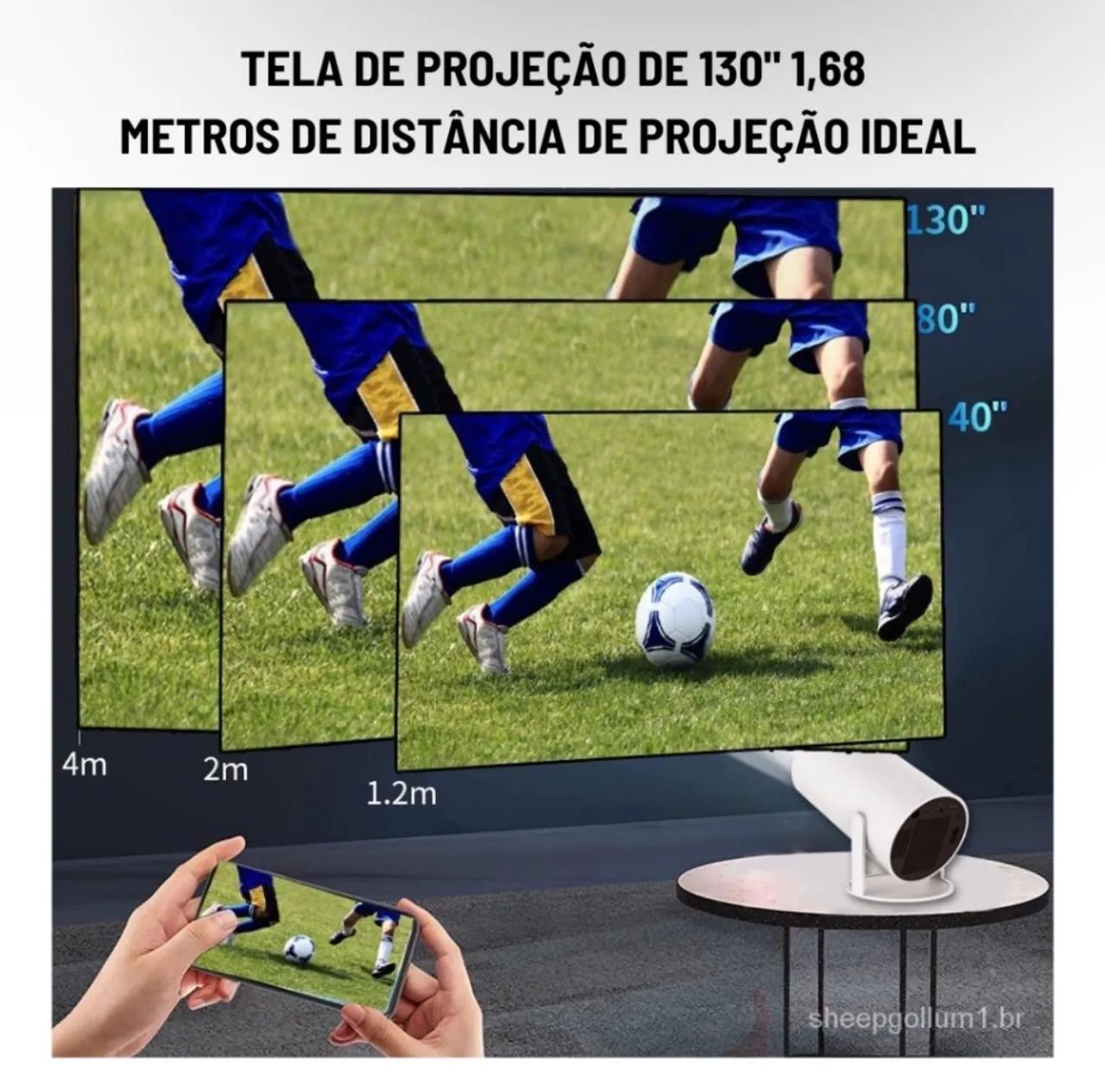 Projetor Smart HY300 Ultra - Full HD, Android 11, Wifi e Bluetooth - Foto 5