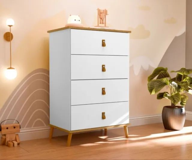 Cômoda Jujuba infantil 4 Gavetas J&A