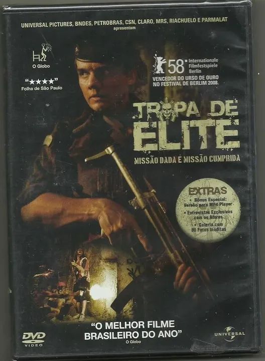 DVD Original Tropa de Elite 