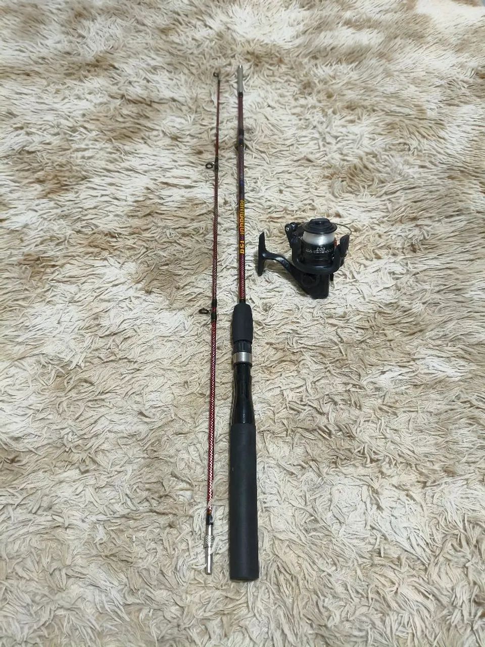 Kit vara de pesca com molinete 