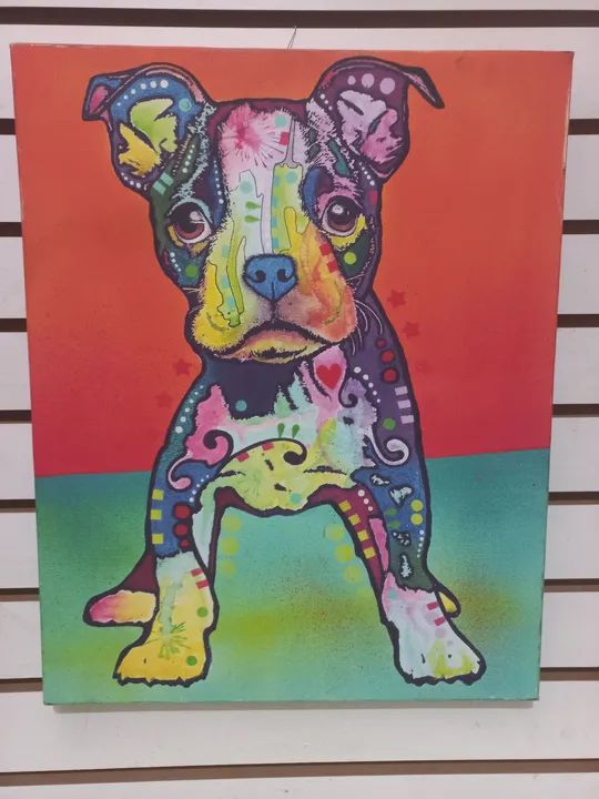 Quadro de Bulldog Francês Colorido