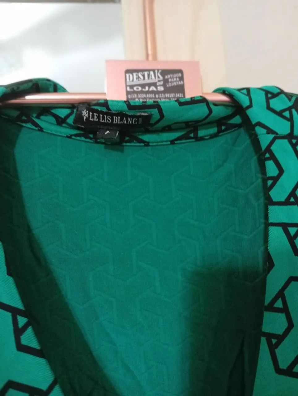 Vestido Envelope Estampado lê Lis Blanc malha pessada  - Foto 2