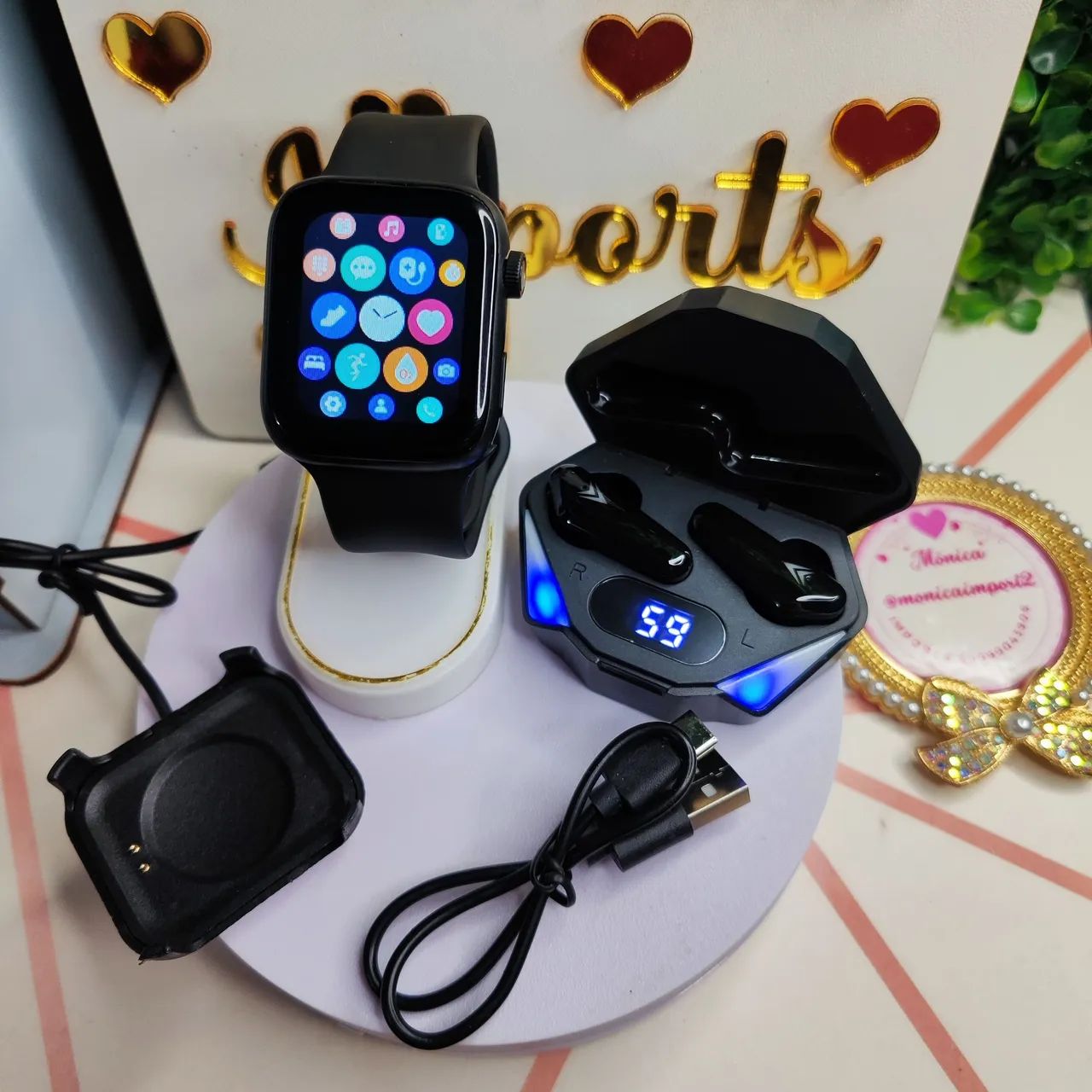 Relógio Inteligente Smartwatch + Fone Bluetooth - Foto 4