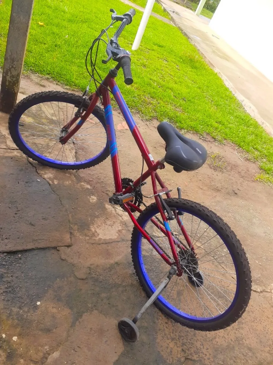 Bicicleta Infantil Forss Aro 24 - Vermelha e Azul - Quase Nova!