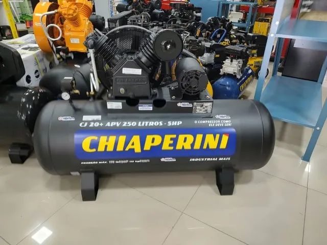 Compressor 250 Litros 20 pés 5HP 175 PSI 380V - CHIAPERINI(Loja/Nova) - Foto 3