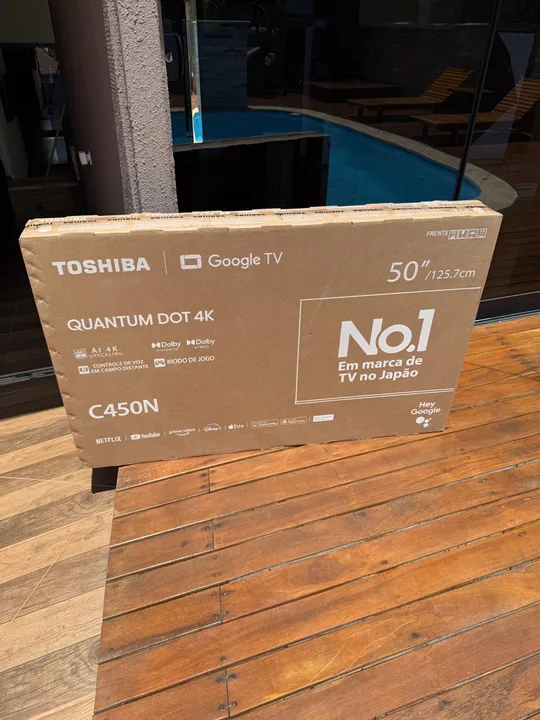 Smart tv qled toshiba 50 lacrada