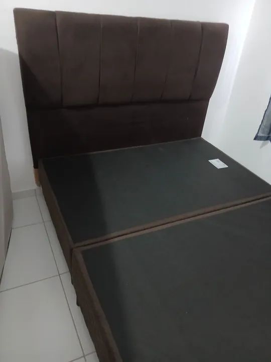 Vendo encosto e base cama Box seminovo. - Foto 3