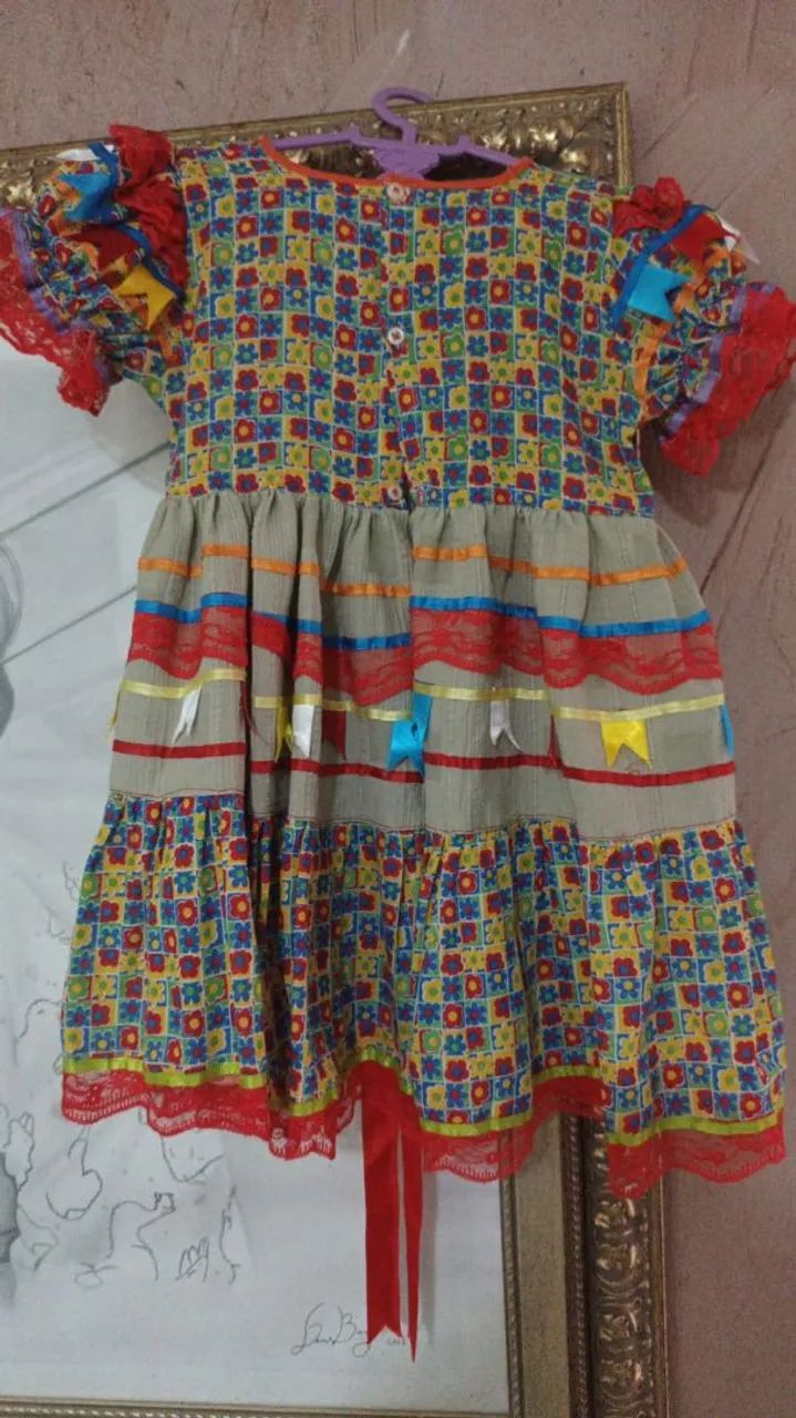 Vestido Festa Junina Infantil