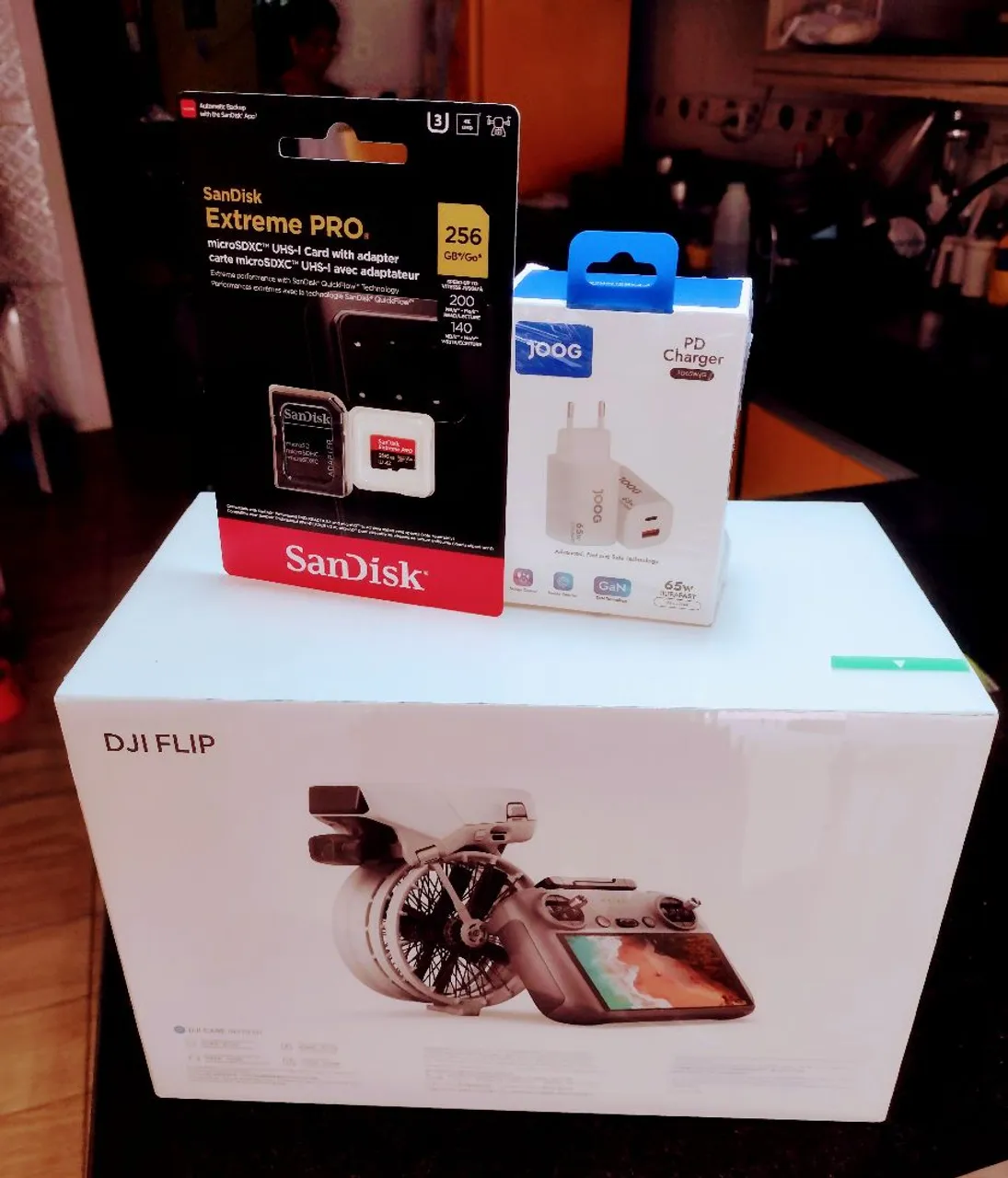 Drone DJI Flip Combo Fly More + Cartão SanDisk 256gb Extreme Pro + fonte 65w; Tudo Lacrado