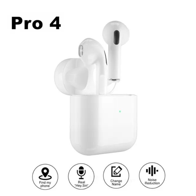 025 Bluetooth 5.3 TWS Pro4 Fones De Ouvido 9D Estéreo Sem Fio HiFi Fone Com Microfone - Foto 3