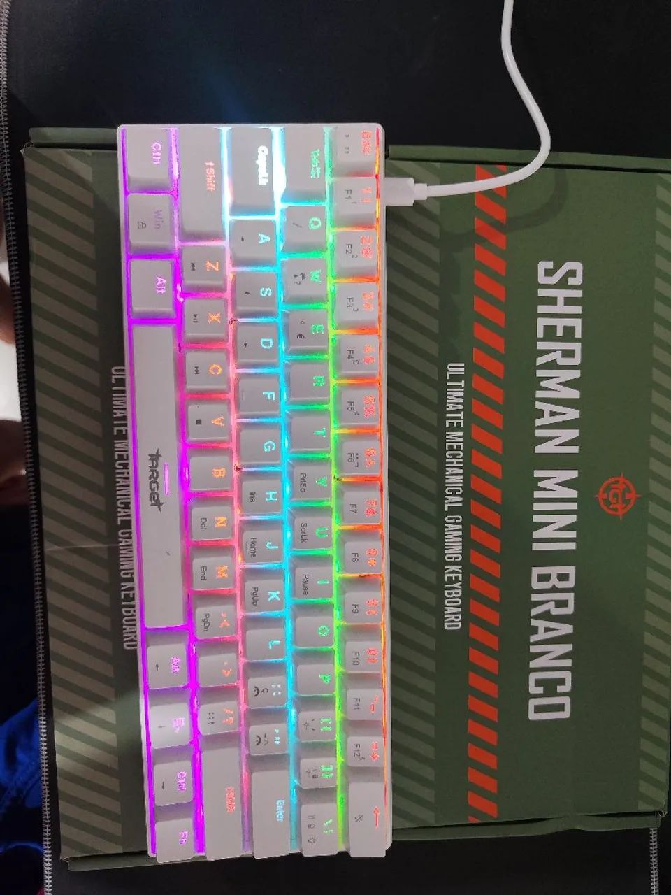 Teclado Mecânico Gamer Sherman Mini Branco - Foto 2