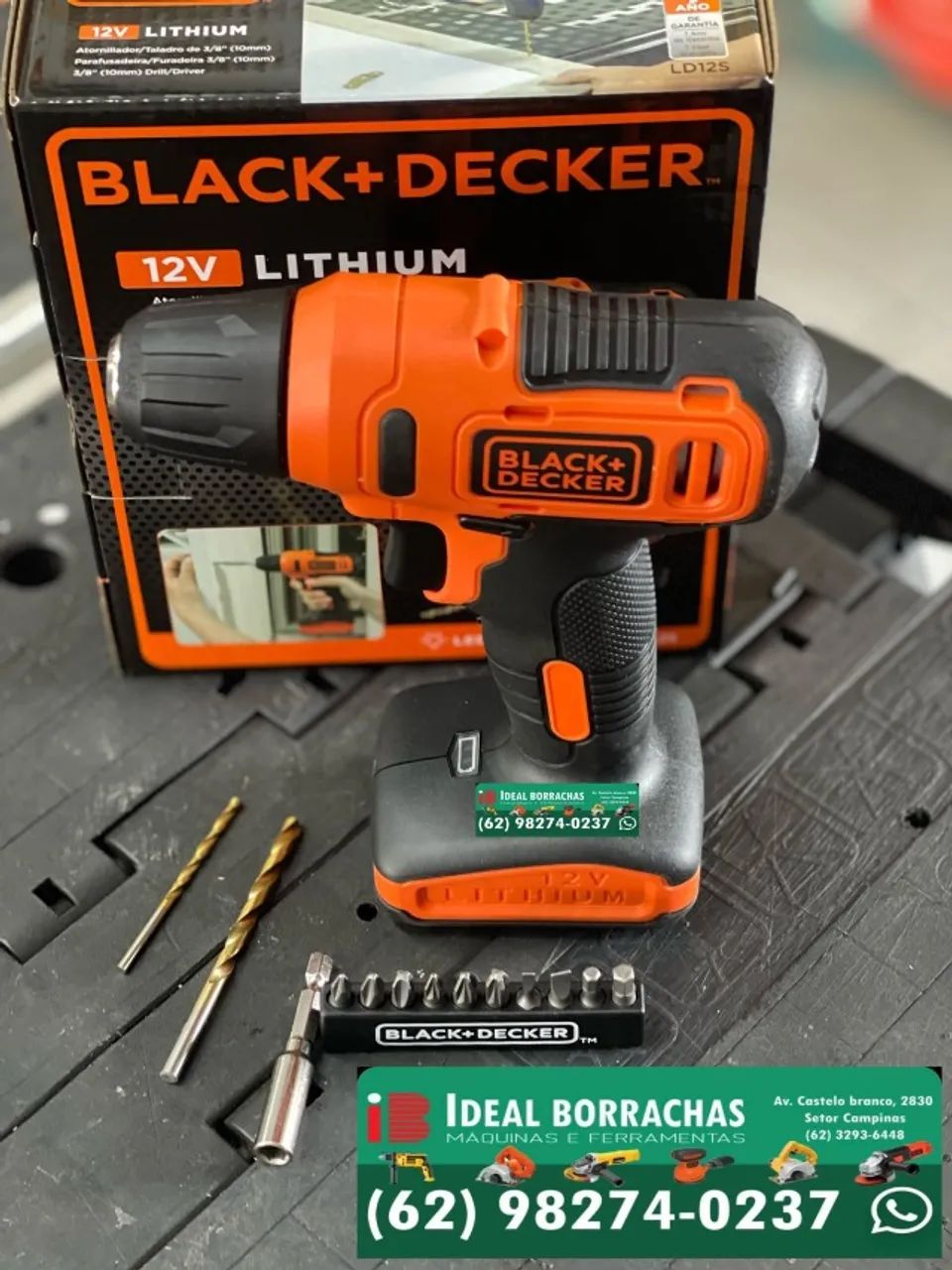 Parafusadeira 12V c/ acessorios - Black e Decker