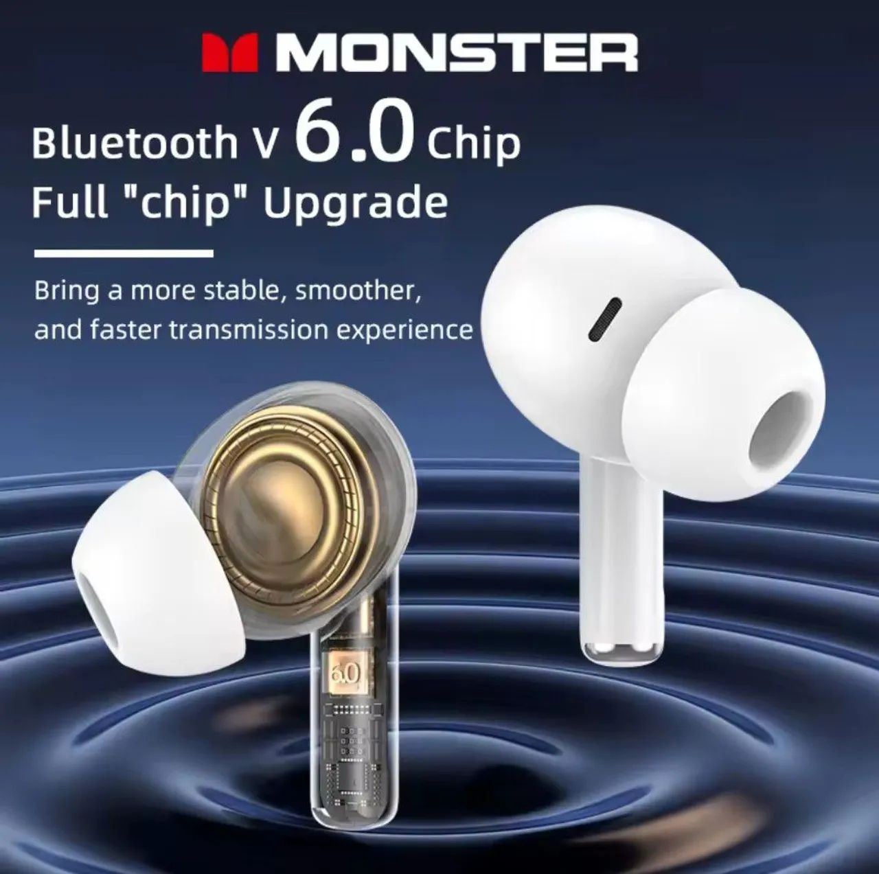 Fone de ouvido Monster bluetooth 6.0 e baixa latência. - Foto 2