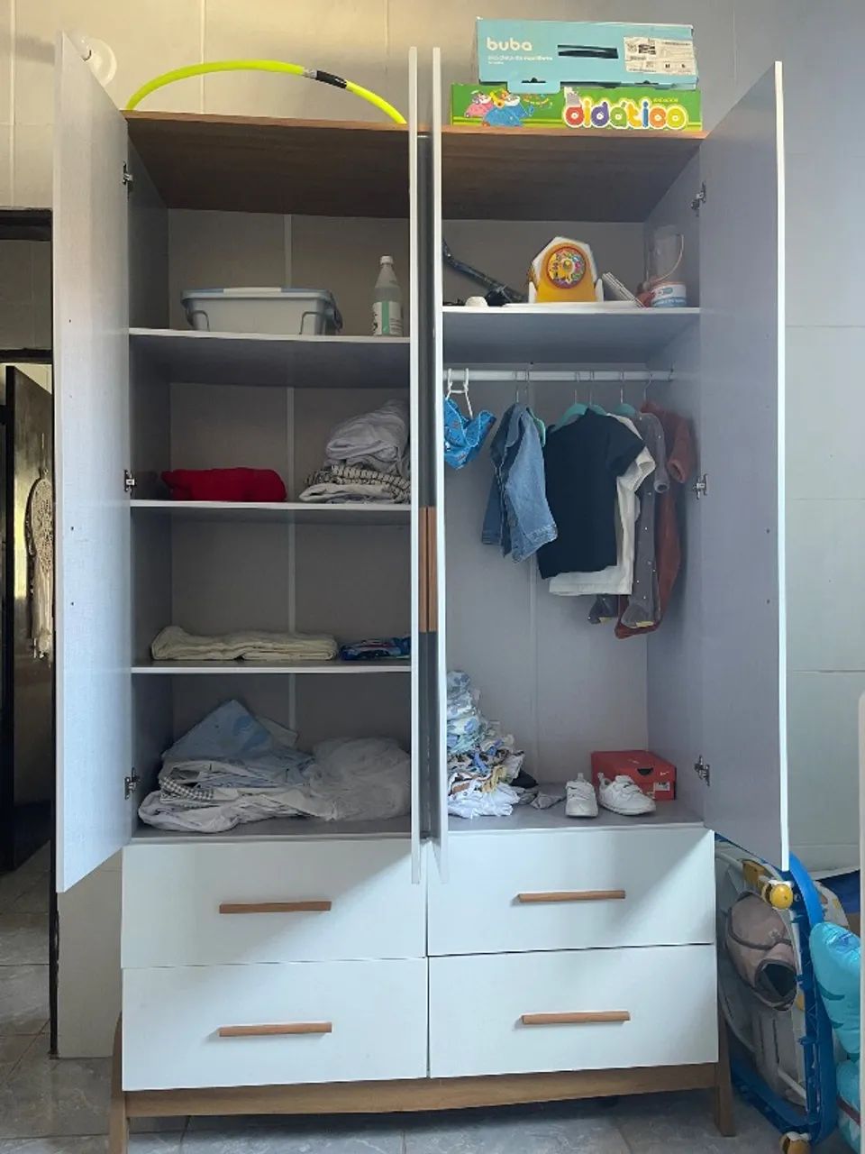 Guarda Roupa Infantil 4p 4g - Foto 3