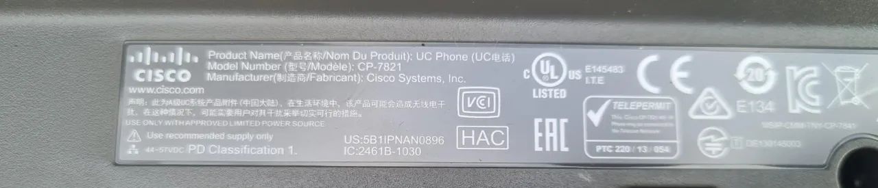  telefone cisco cp-7821 cp7821 valor unitario pegando 10 peças  - Foto 2