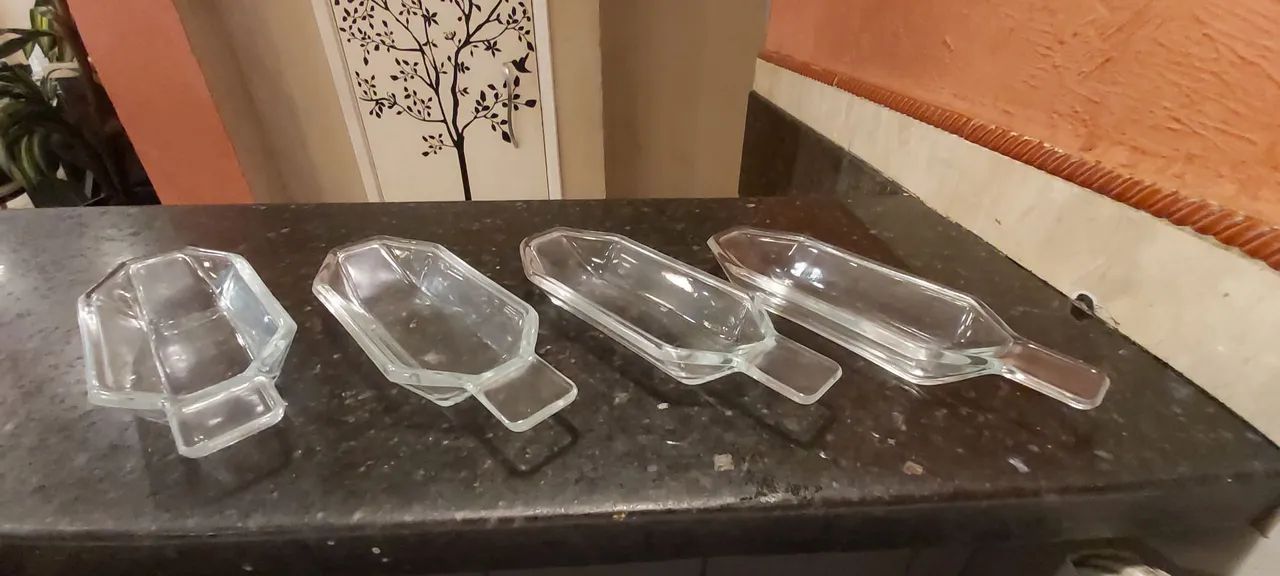 Jogo de 5 Peças para Servir - Vidro Transparente
