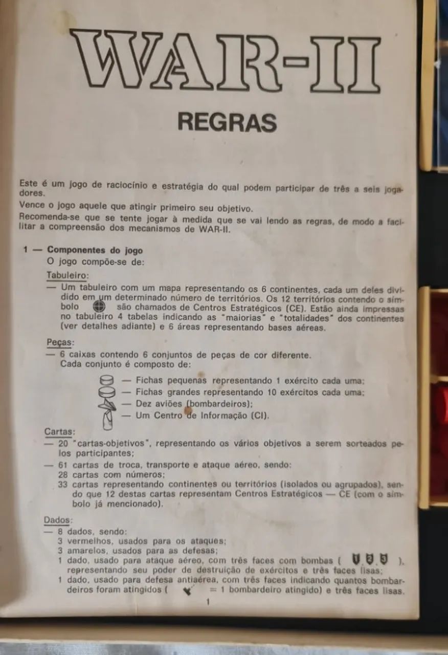 Jogo de Tabuleiro War II (Grow) - Edição Antiga, Completo! - Foto 4