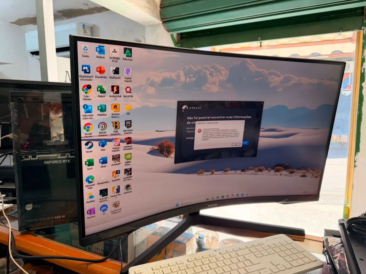 PC Gamer Ryzen 5 5600 RTX 3050 6GB SSD 1TB 16GB + Samsung Odyssey G5 32 165Hz - Foto 2