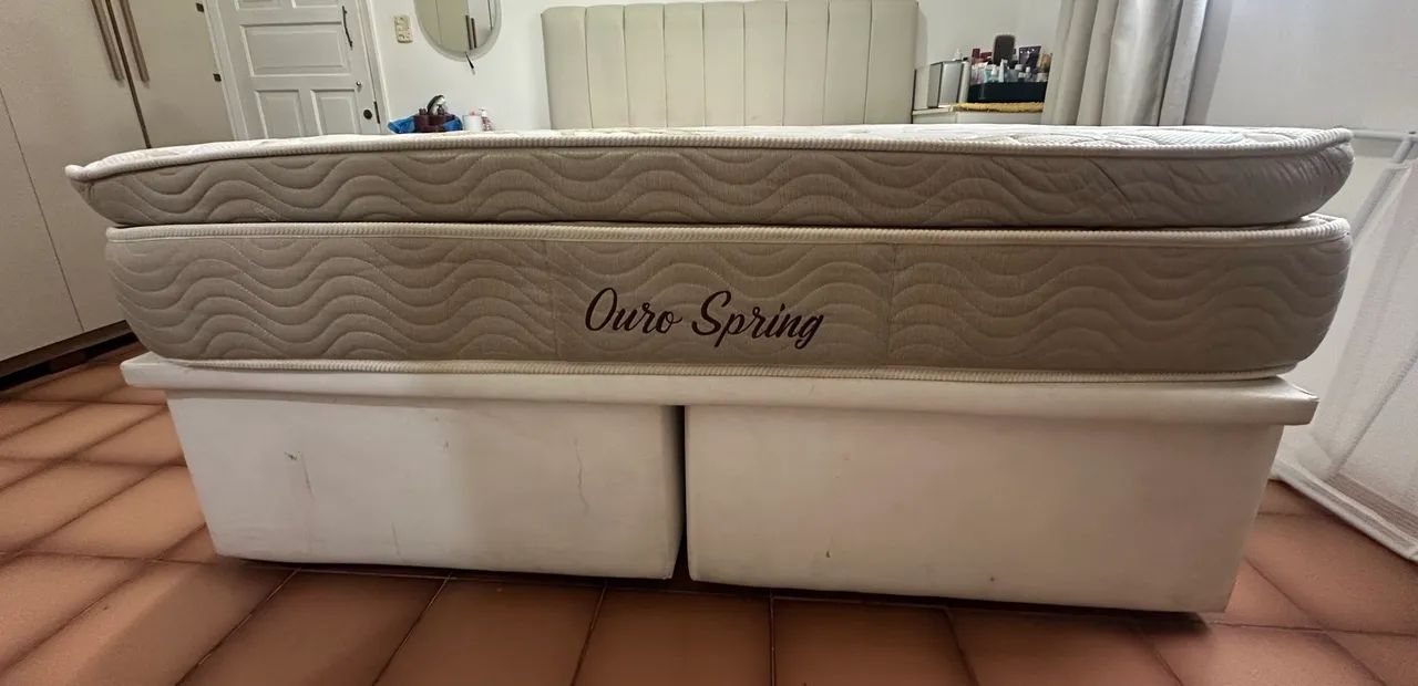 Cama box baú queen + colchão Ouro Spring Ortobom - Foto 2