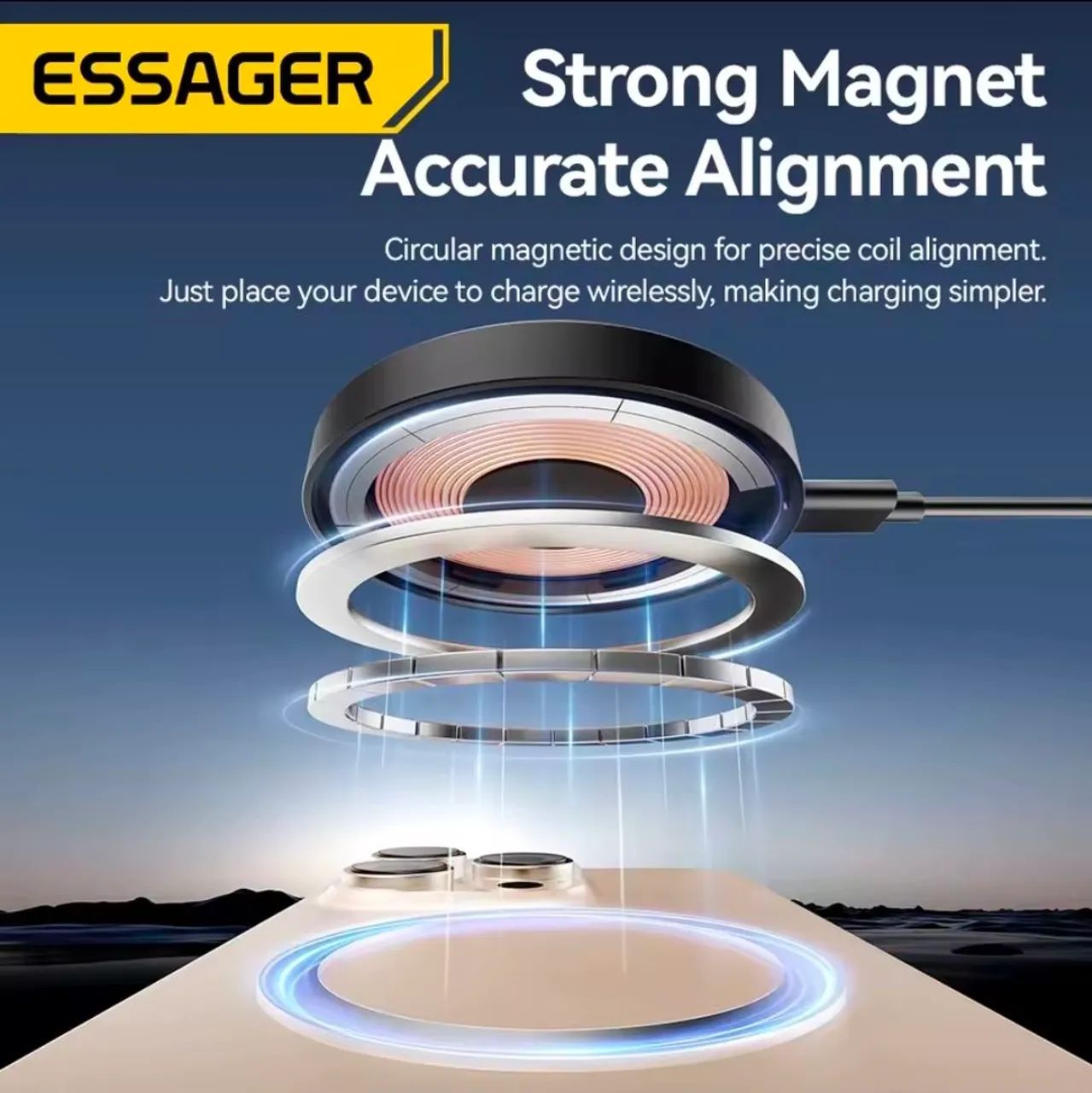 Carregador magnético Essager - 15w (Wireless Charger) - Foto 5