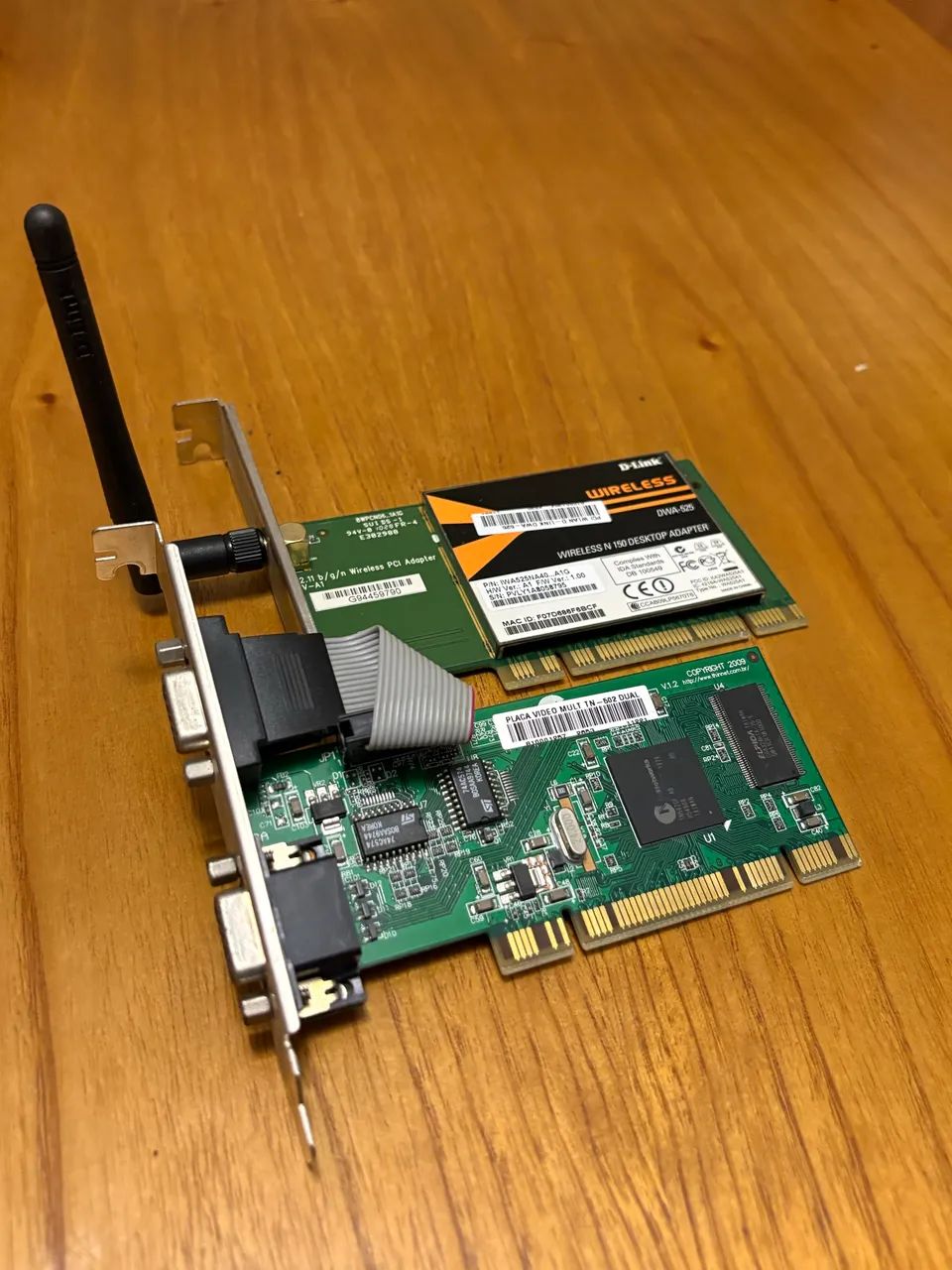 Placa de vídeo simples + placa de rede wifi - Foto 3