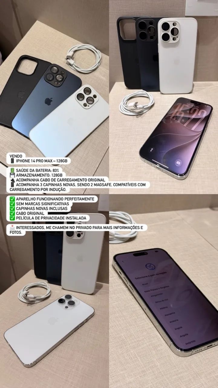 iPhone 14 Pro Max, 83% saúde da bateria  - Foto 5