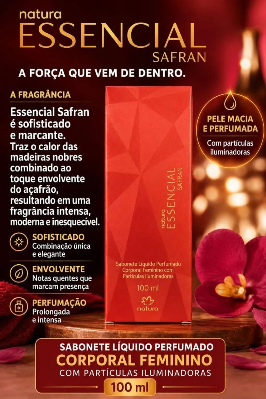 Sabonete líquido Essencial Safran Feminino 