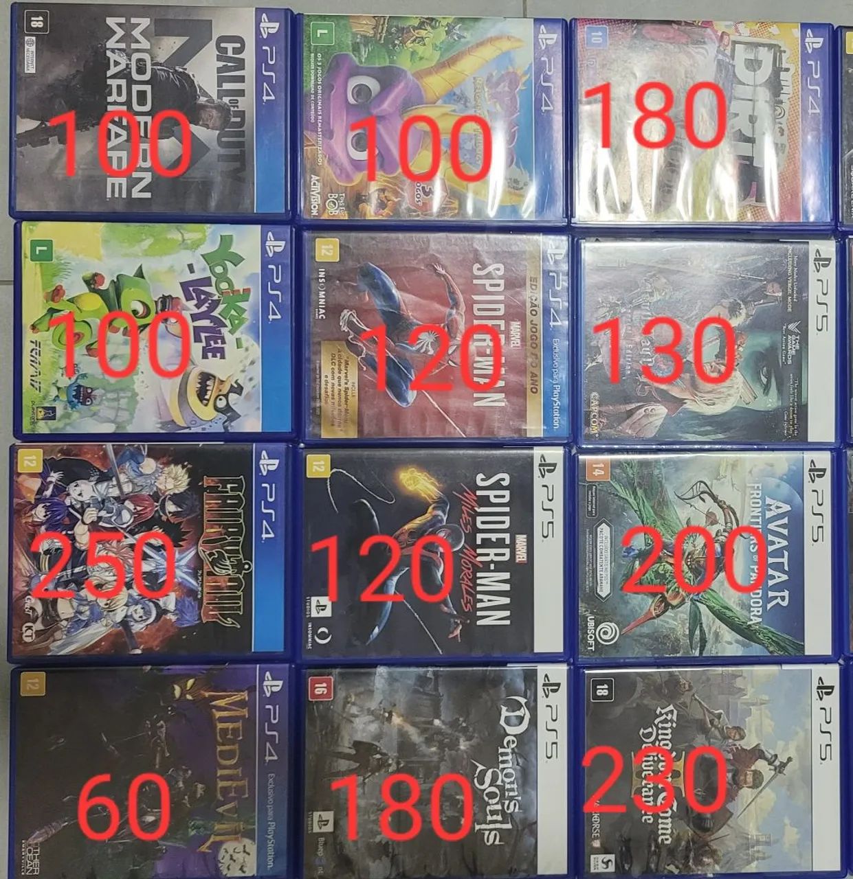 Jogos ps4 e ps5 