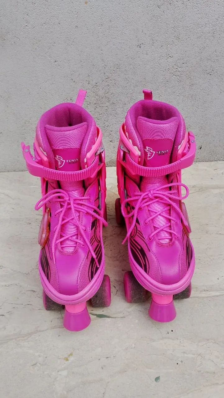Patins fênix Rosa  - Foto 2
