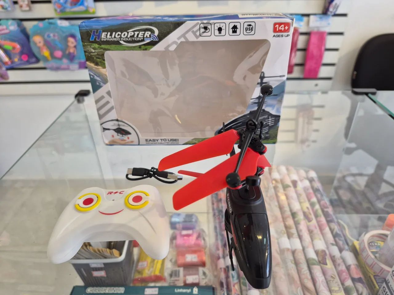 Helicóptero Drone Infantil com Sensor de Mão + Carregador USB - Foto 4