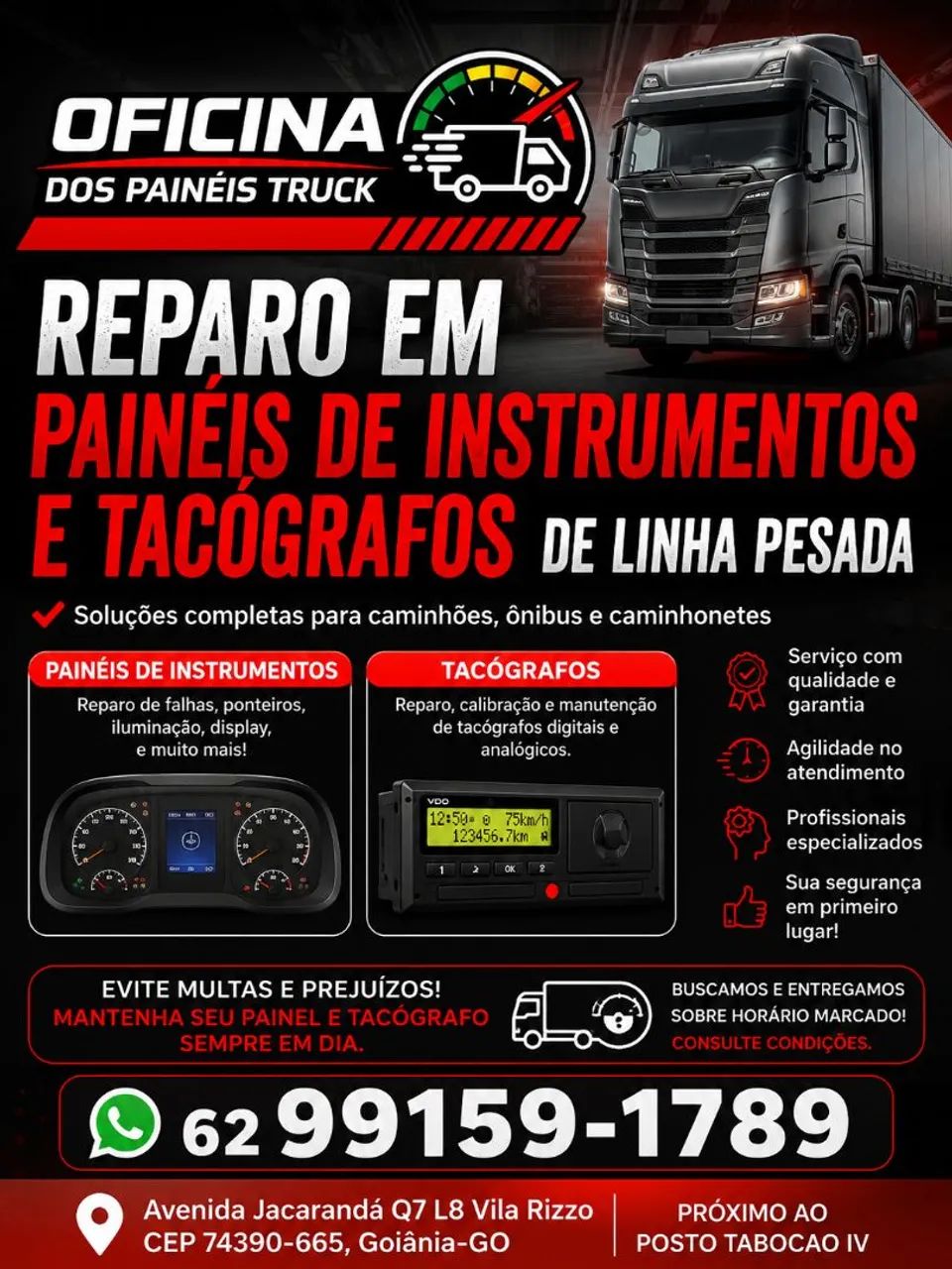 Reparo de Painel de instrumentos e Tacógrafos 