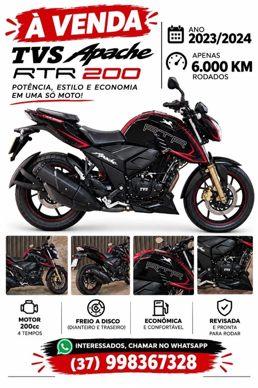 Rtr 200cc Semi NOVA