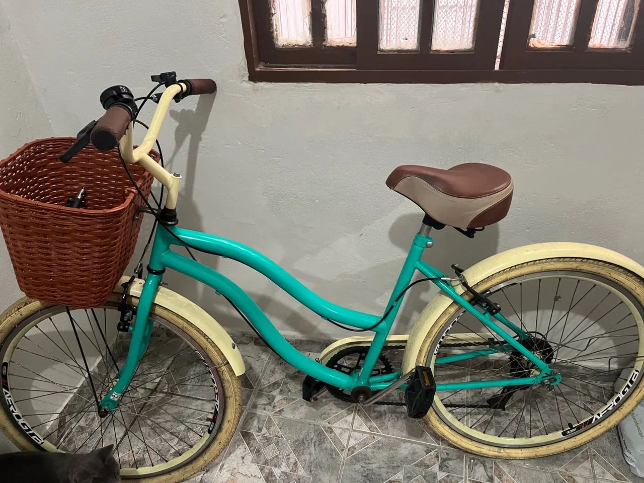 Bicicleta com marcha retrô 