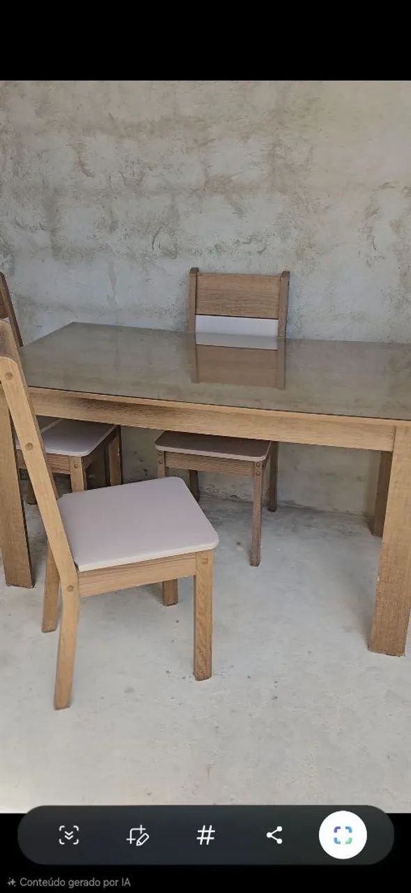 Vende-se mesa com 4 cadeiras em MDF - Foto 3