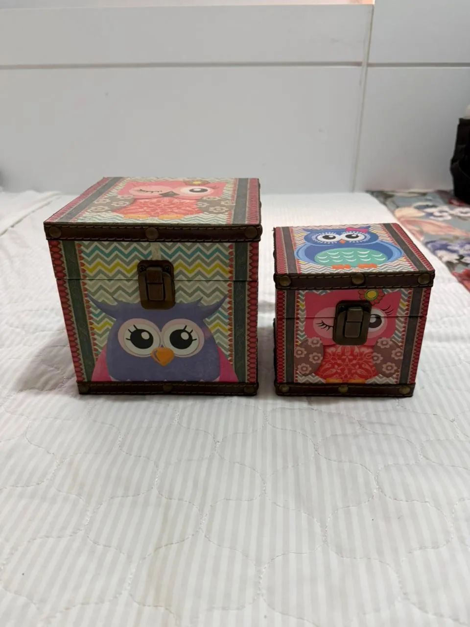 Caixa de coruja estilo boneca russa  - Foto 4