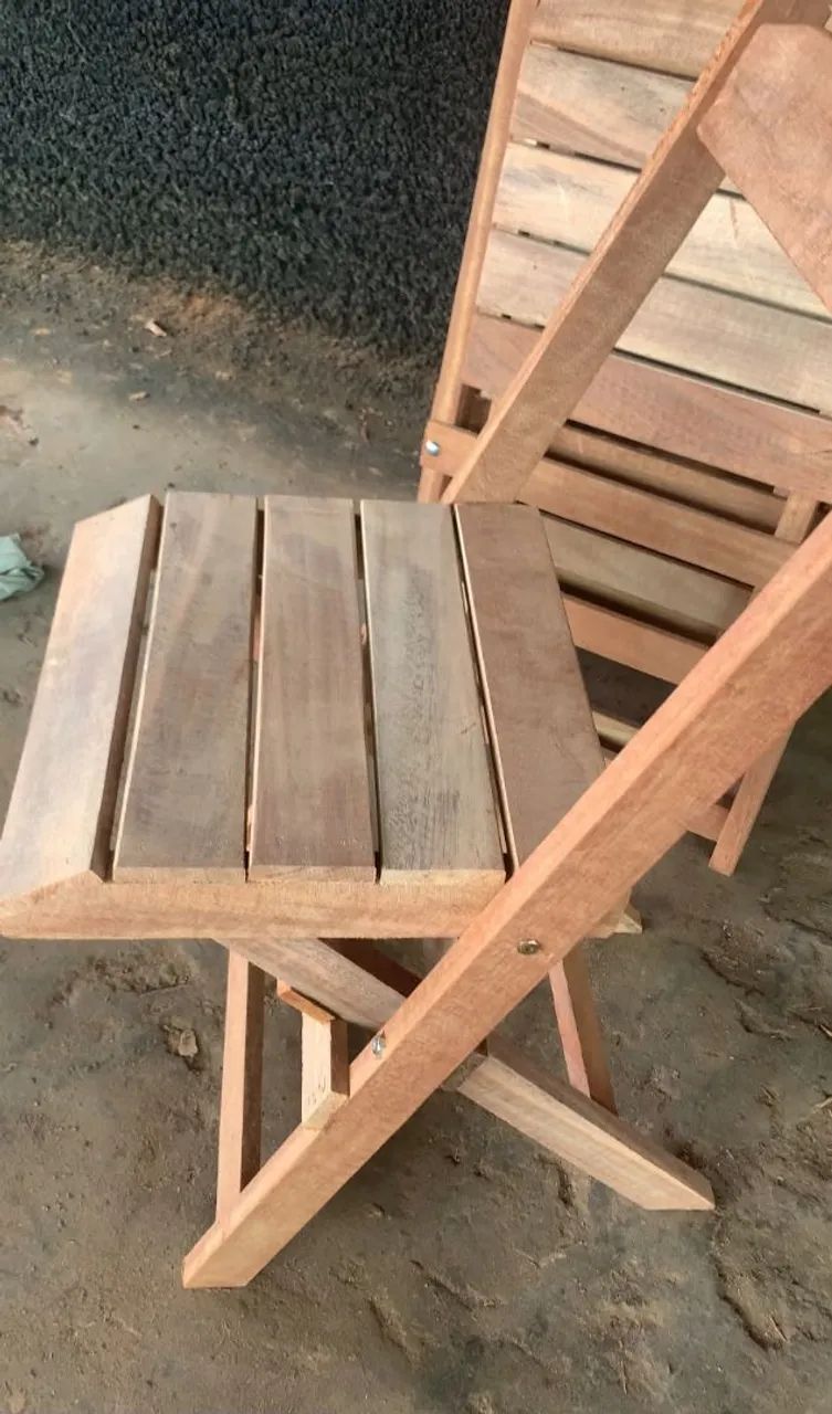 Jogo de mesa e cadeira dobrável LIXADO - Foto 4