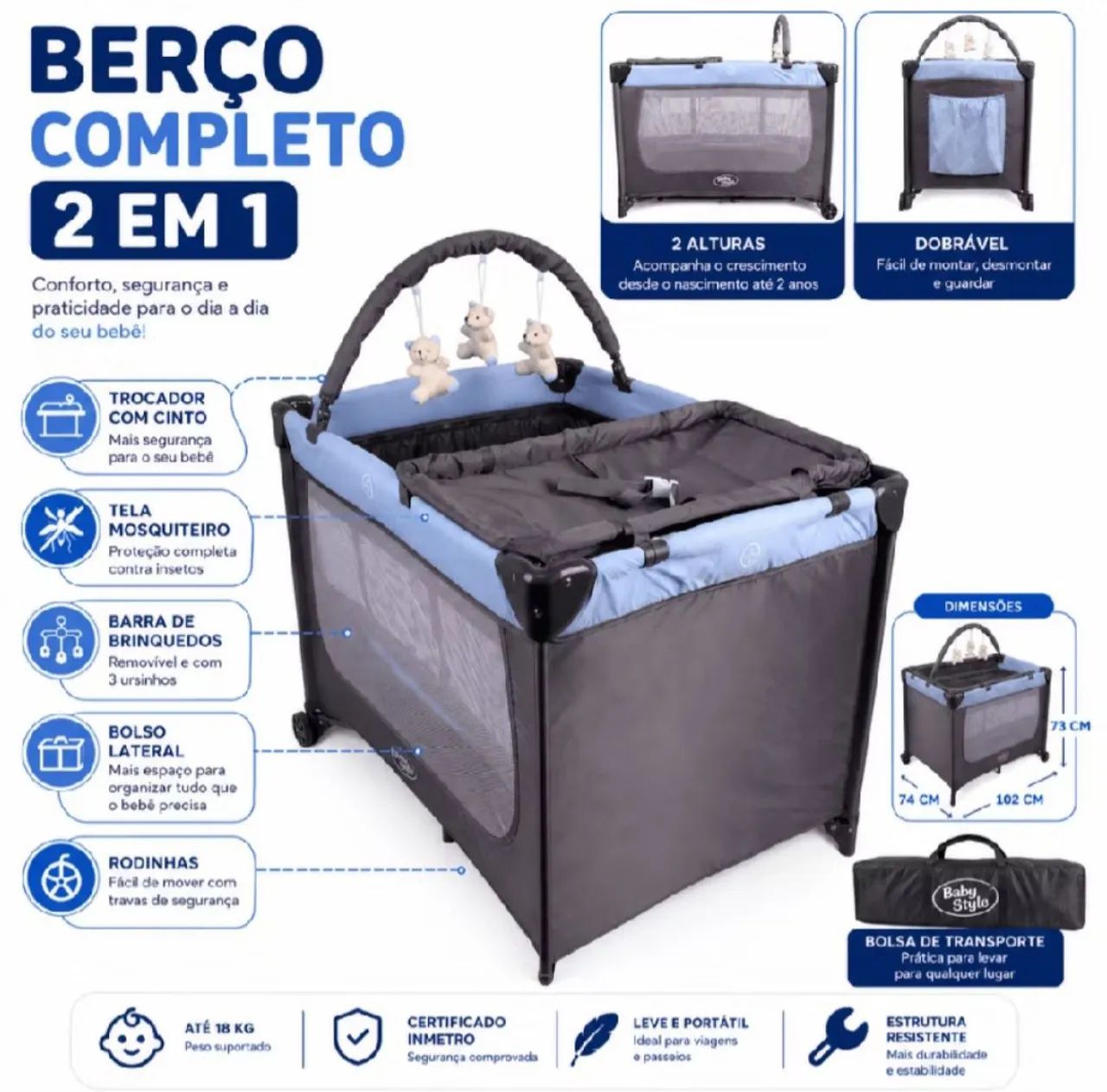 Berço cercado 