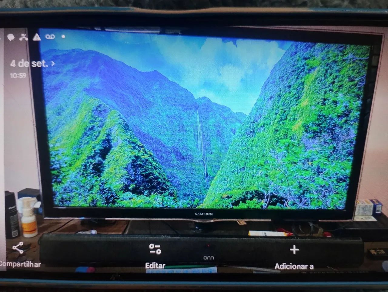 TV SAMSUNG 42 polegadas 3D + Blue Ray 3D + 12 Filmes 3D + 4 Óculos 3D - Foto 3