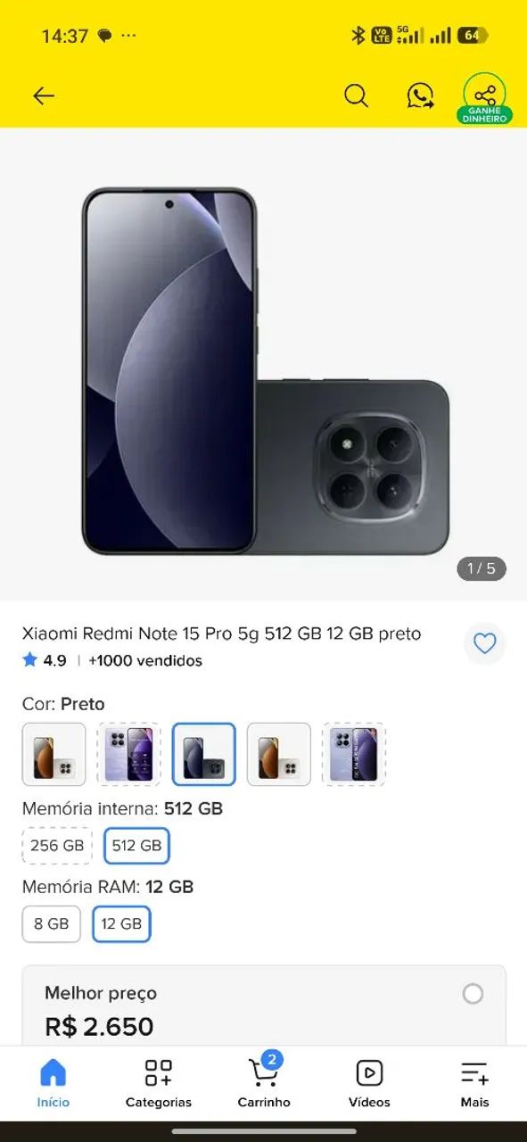 Redmi Note 15 Pro Plus 512Gb - Aceita cartão  - Foto 4