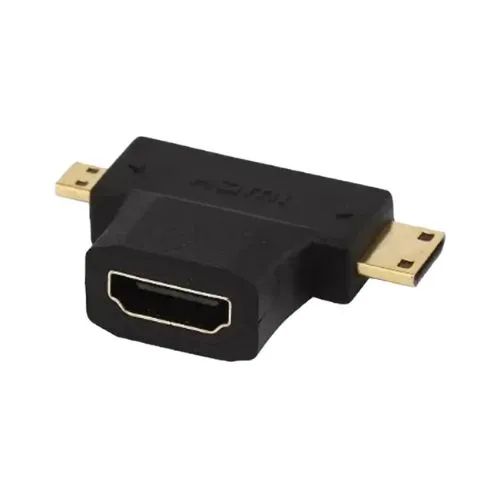 Adaptador HDMI Fêmea HDMI Mini e Micro Macho