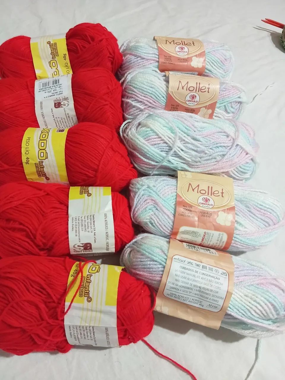Kit 15pcs Linha para croché 