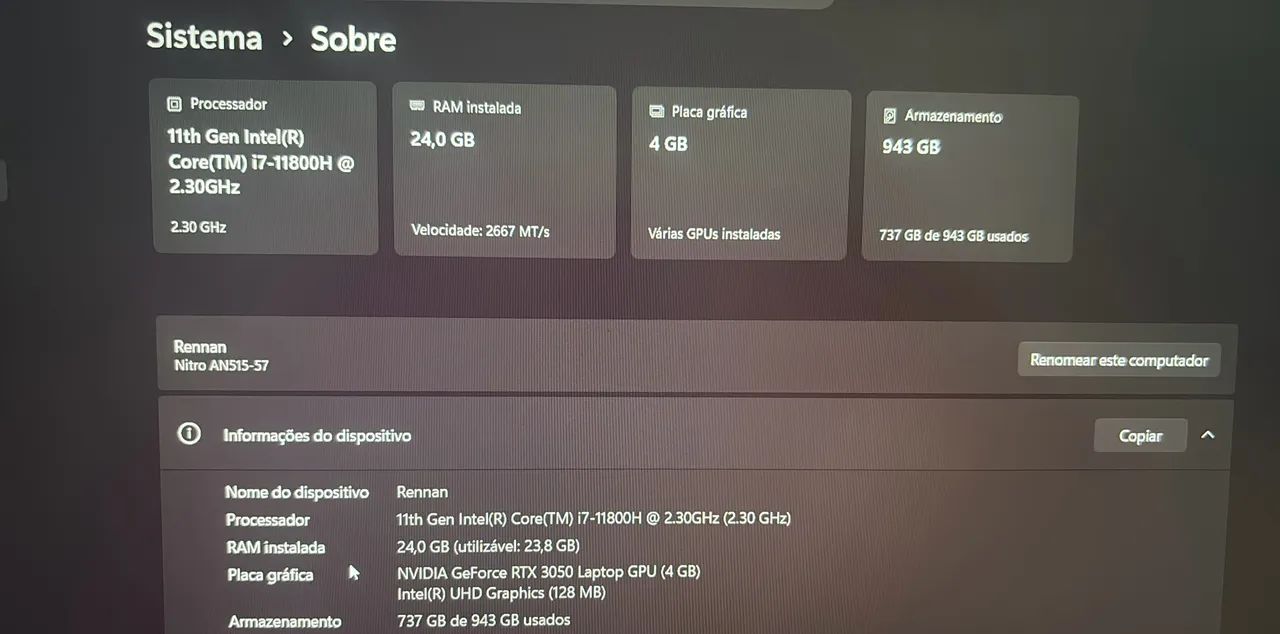 Notebook Acer Nitro 5 - Foto 4