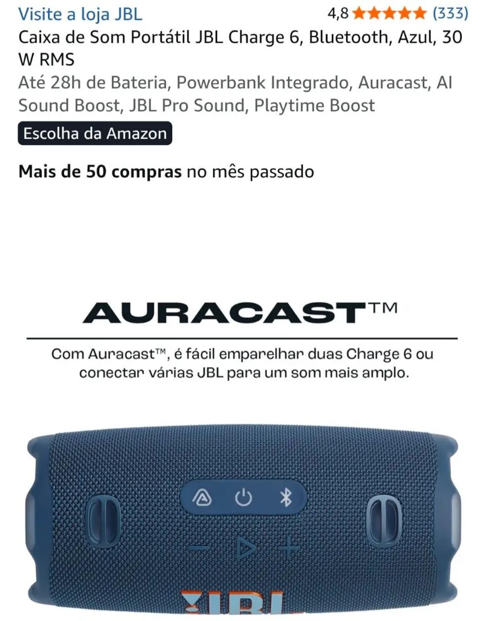 Caixa de som JBL Charge 6 - Foto 5