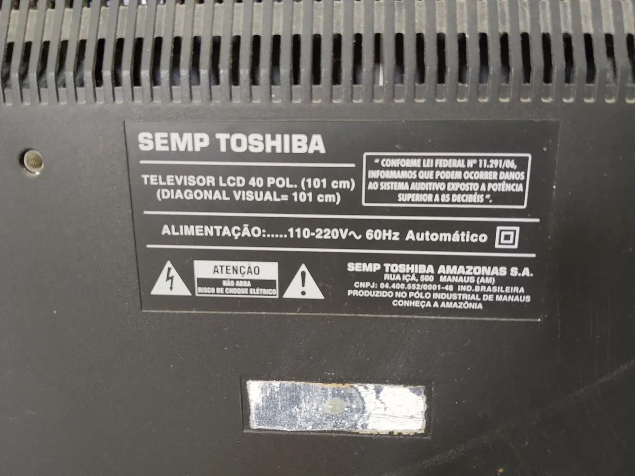 TV LCD SEMP TOSHIBA 40" COM DEFEITO  - Foto 5