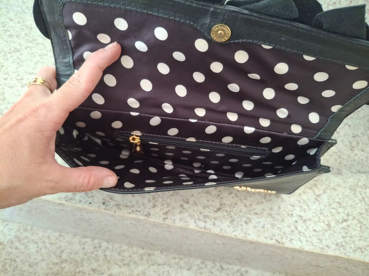 Clutch Carmen Steffens Couro legítimo  - Foto 3